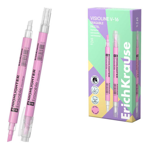 Picture of ERICHKRAUSE V-16 DOUBLE SIDED HIGHLIGHTER PASTEL PINK